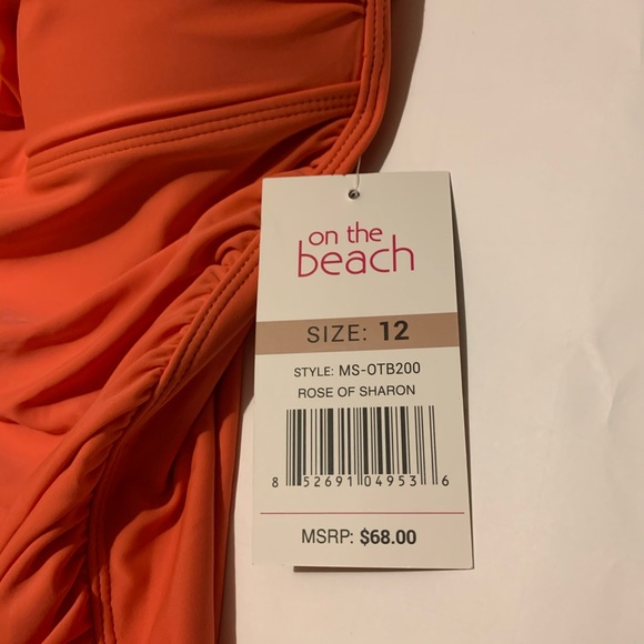 NWT On the Beach Rose of Sharon One Piece Swim 12 - Picture 3 of 3